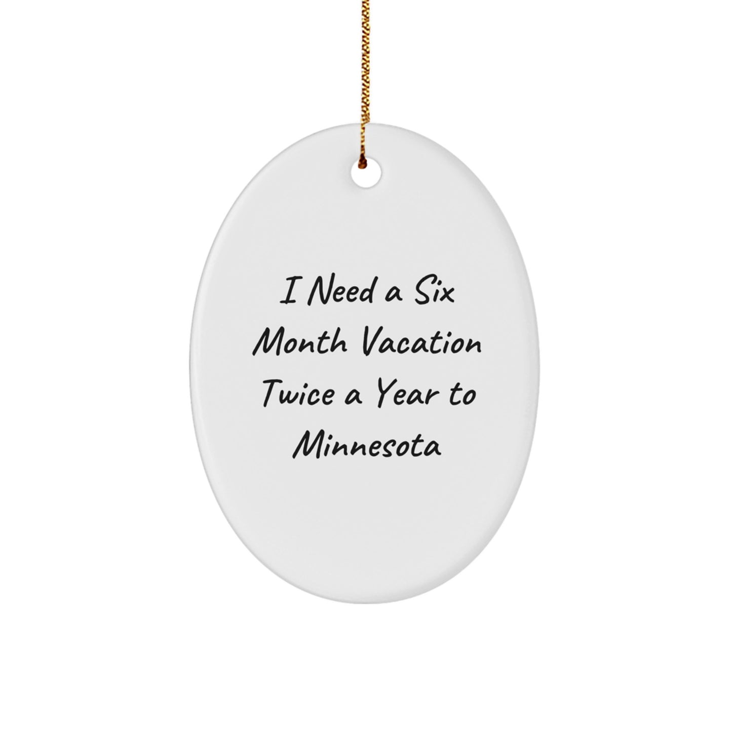 Minnesota Oval Ornament Gifts from Friends and Family for Christmas - Image 1