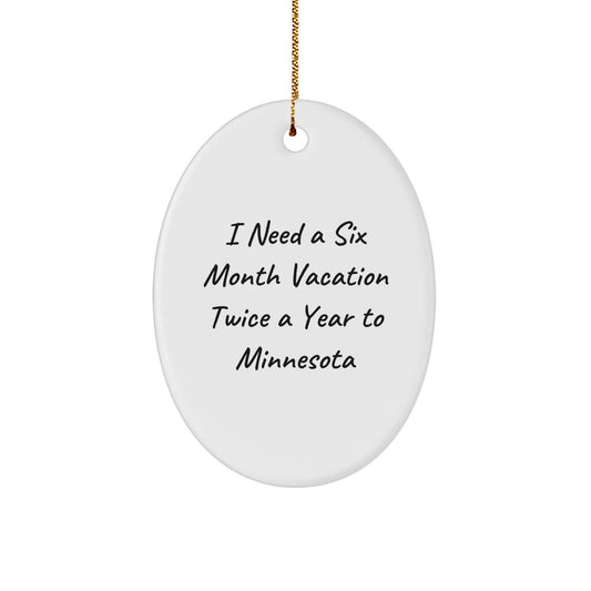 Minnesota Oval Ornament Gifts from Friends and Family for Christmas - Image 1
