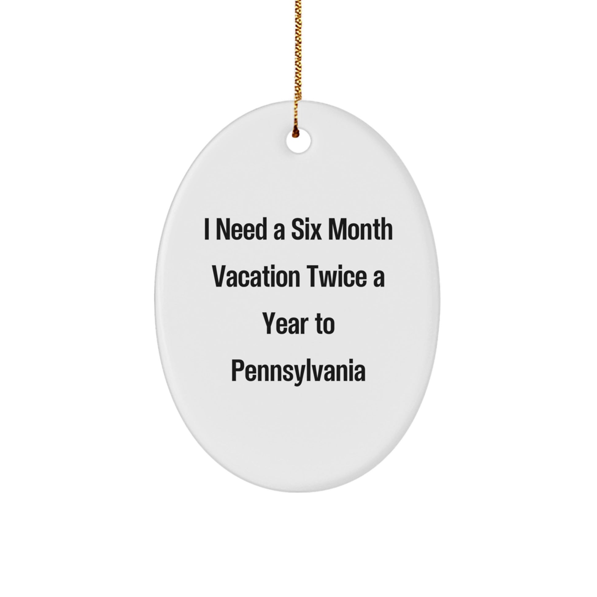 Gifts from Friends and Family for the Pennsylvania Lover in Your Life - Oval Ornament - Holiday Gifts for Home Decor - Image 1