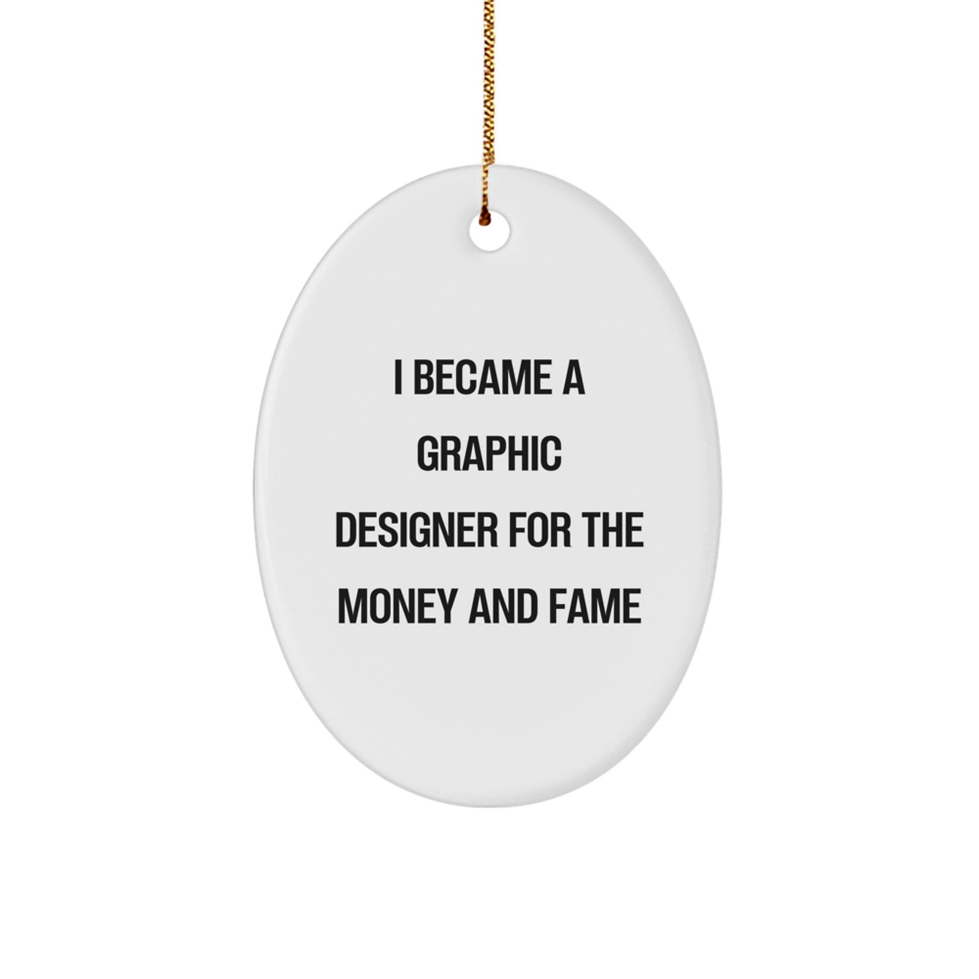 Funny Graphic Designer Oval Ornaments Gifts from Friends, Coworkers, Family for Christmas Unique Gifts - Image 1