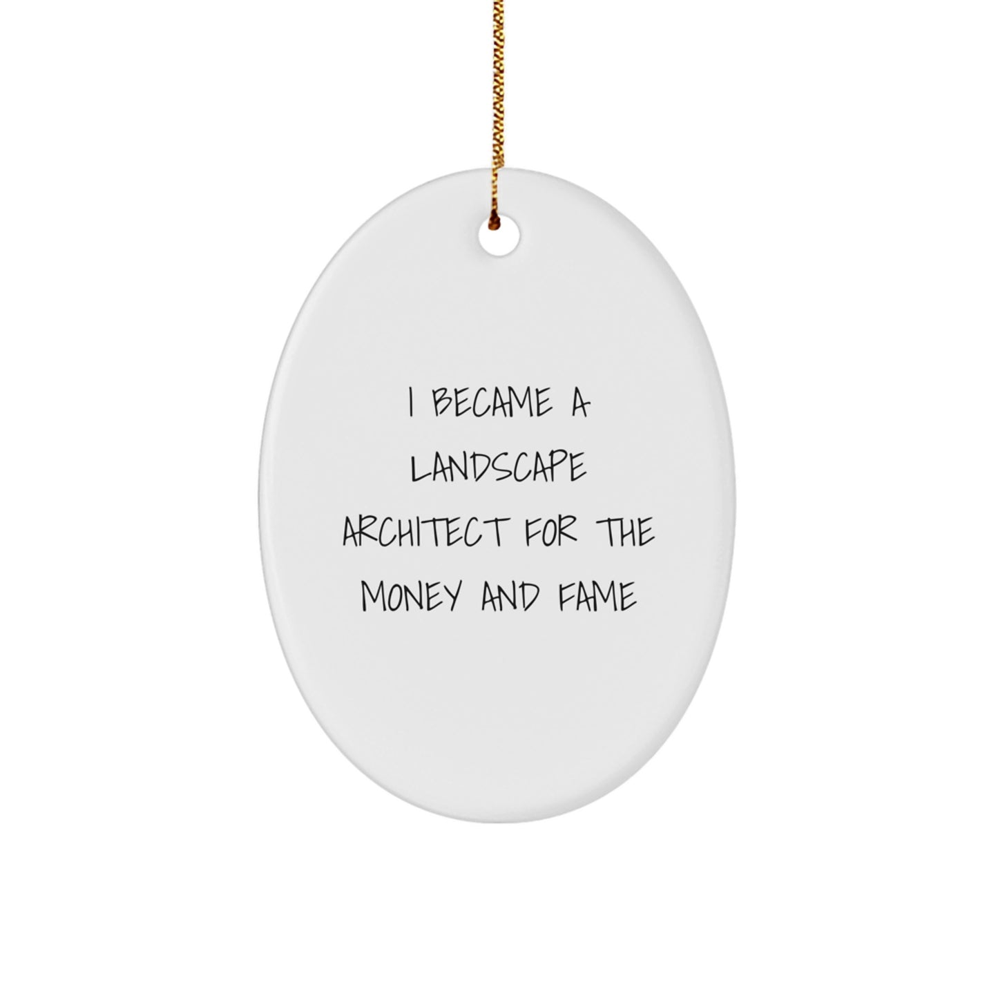 Funny Landscape Architect Gifts for Men, Oval Ornament Christmas Unique from Coworkers, Friends, Family - Image 1