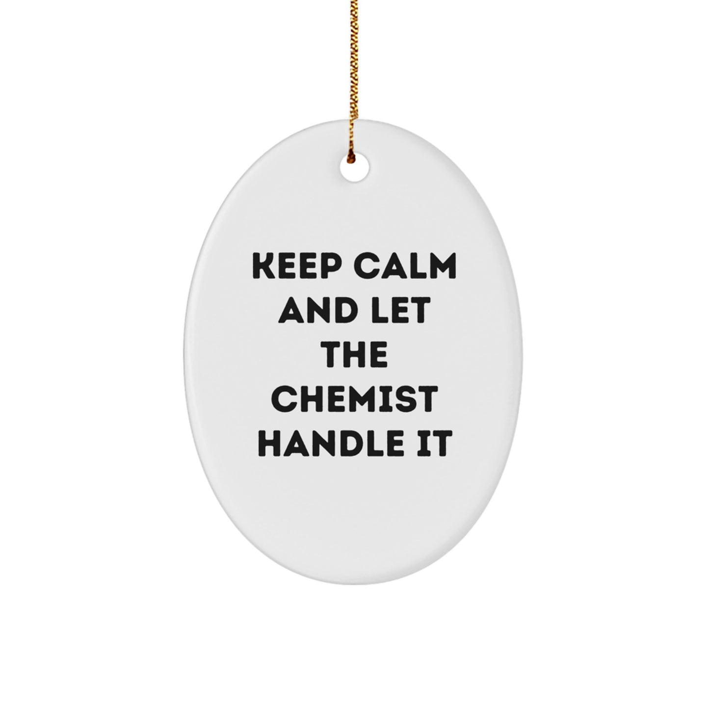 Funny Chemist Oval Ornament Gifts from Friends and Family for Christmas Unique - Image 1