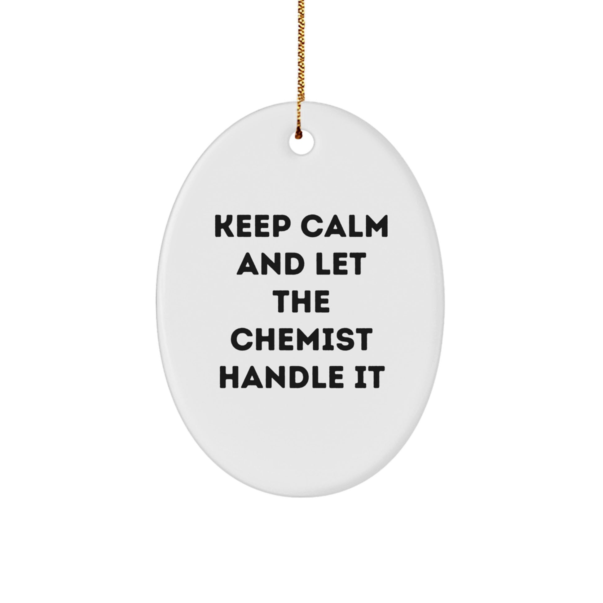 Funny Chemist Oval Ornament Gifts from Friends and Family for Christmas Unique - Image 1