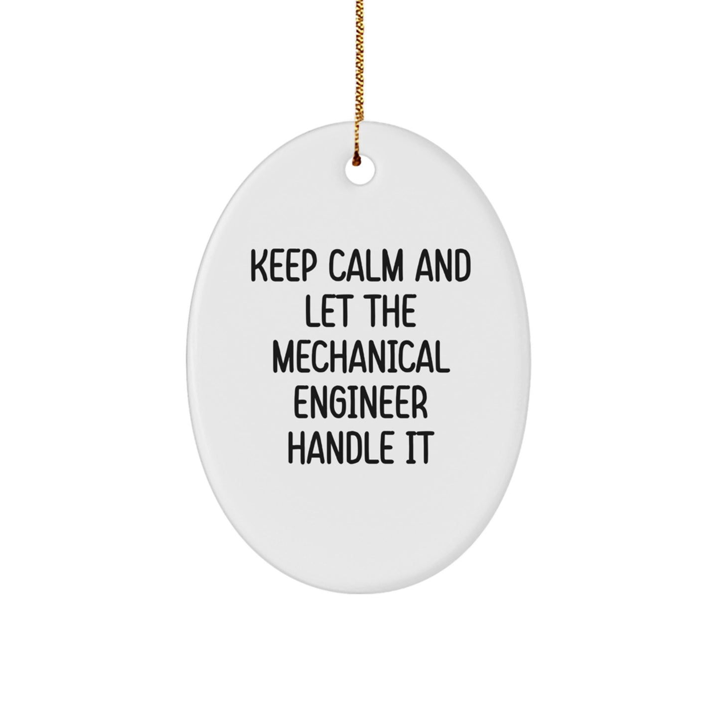 Funny Mechanical Engineer Oval Ornament Gifts from Friends to Family for Christmas Unique - Image 1