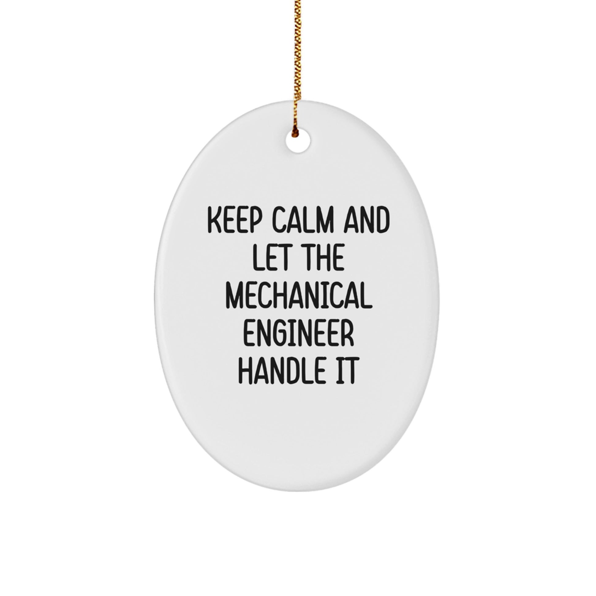 Funny Mechanical Engineer Oval Ornament Gifts from Friends to Family for Christmas Unique - Image 1