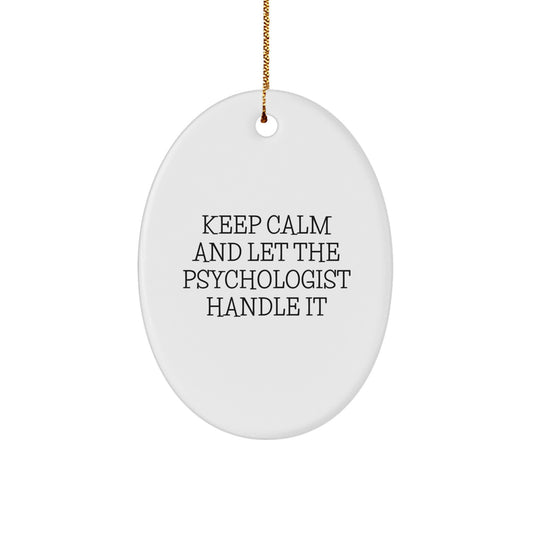 Funny Psychologist Oval Ornament Gifts from Friends for Christmas Unique - Image 1