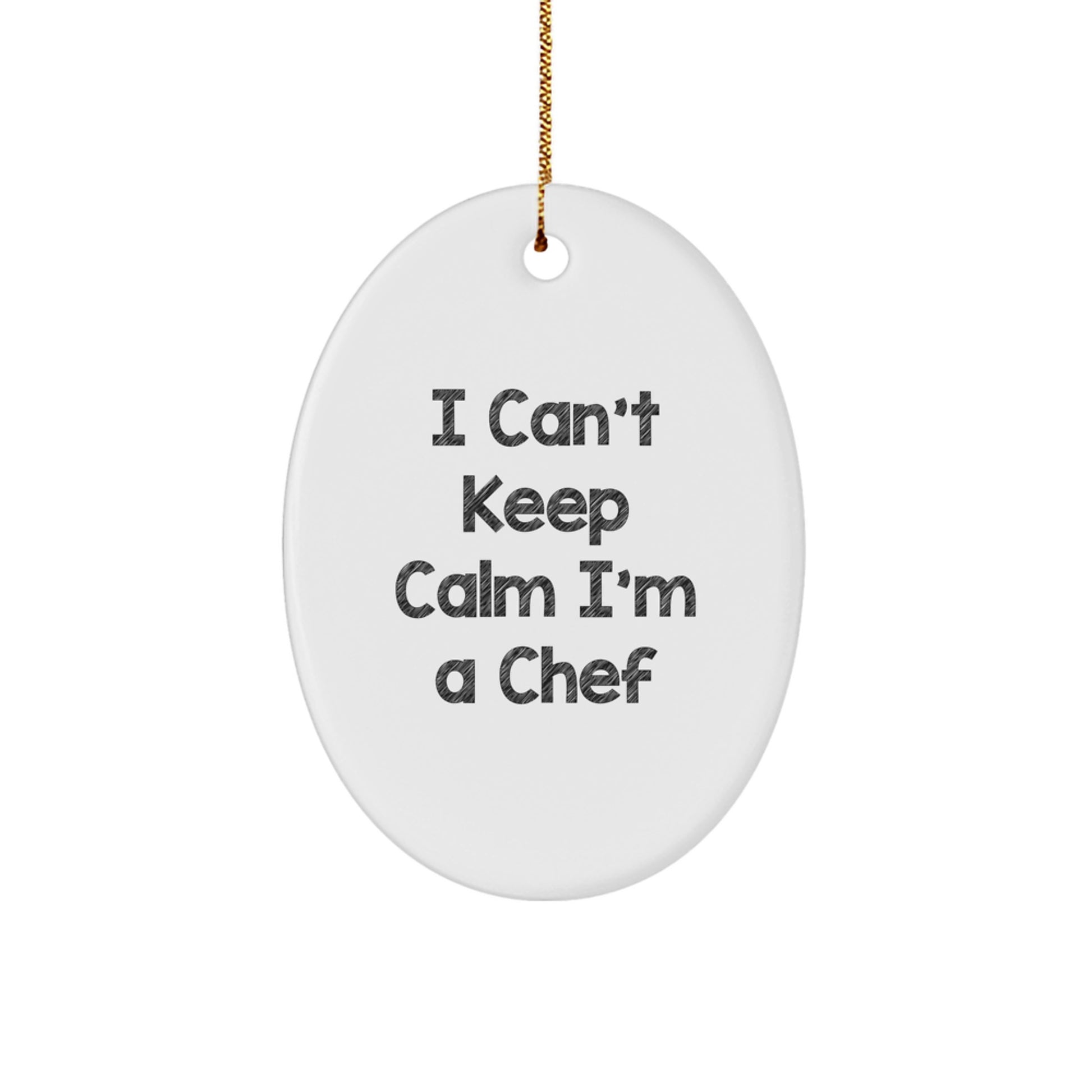 Funny Chef Oval Ornament for Friends and Family - I'm A Chef Christmas Unique Gifts, Gifts from Men, Women, Family, Coworkers to Gifts for Chef, Men, Women, Friends, Coworkers, Family - Image 1