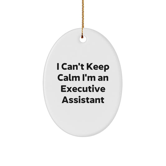 Funny Executive Assistant Oval Ornament Gifts from Coworkers for Christmas Unique Gifts Executive Assistant Oval Ornament - Image 1