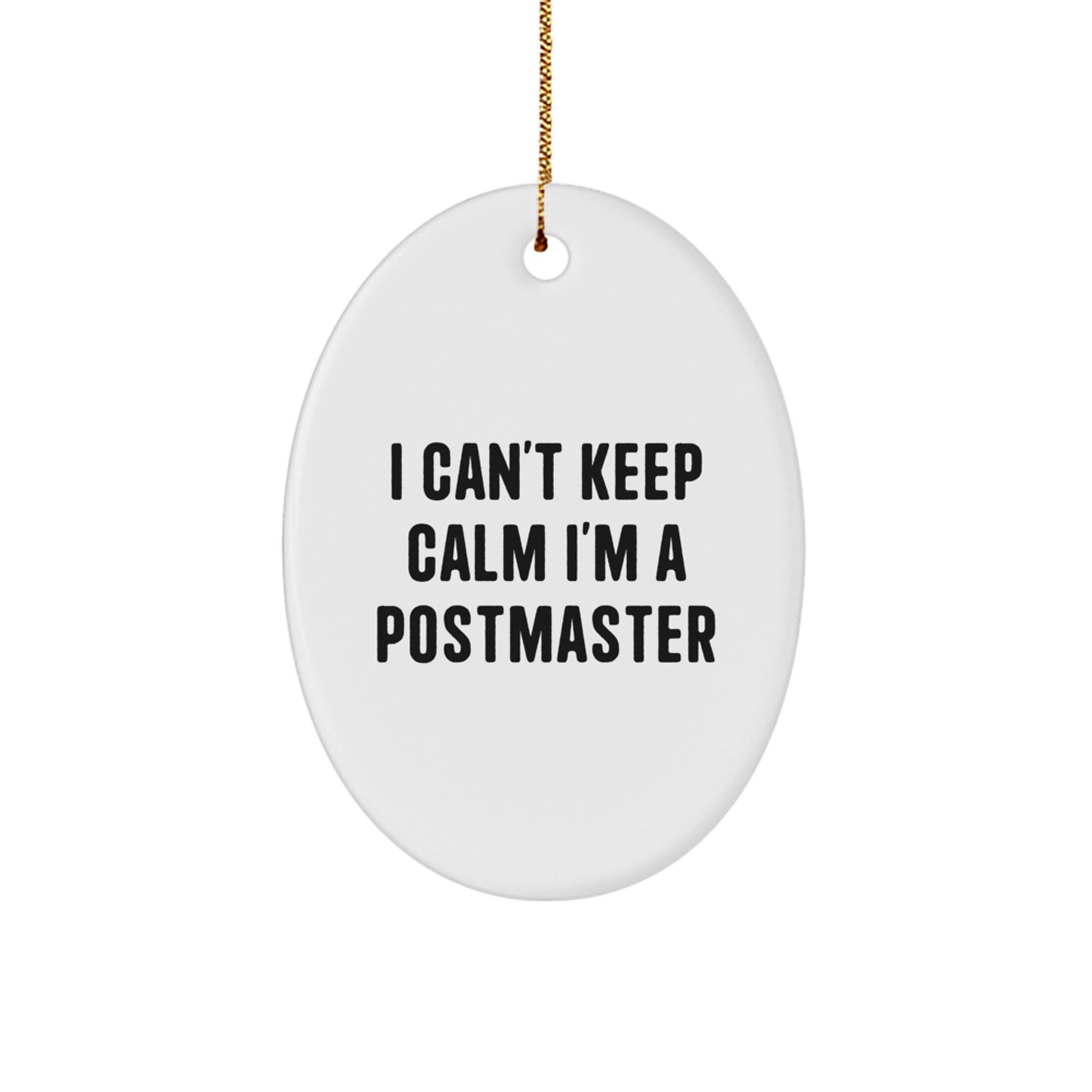 Funny Postmaster Oval Ornament Gifts from Friends and Family for Christmas - Image 1