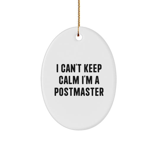 Funny Postmaster Oval Ornament Gifts from Friends and Family for Christmas - Image 1