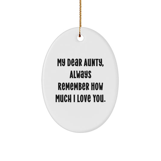 Funny Aunty Oval Ornament Gifts from Family, Aunty Gifts for Women, Christmas Unique Gifts - Image 1