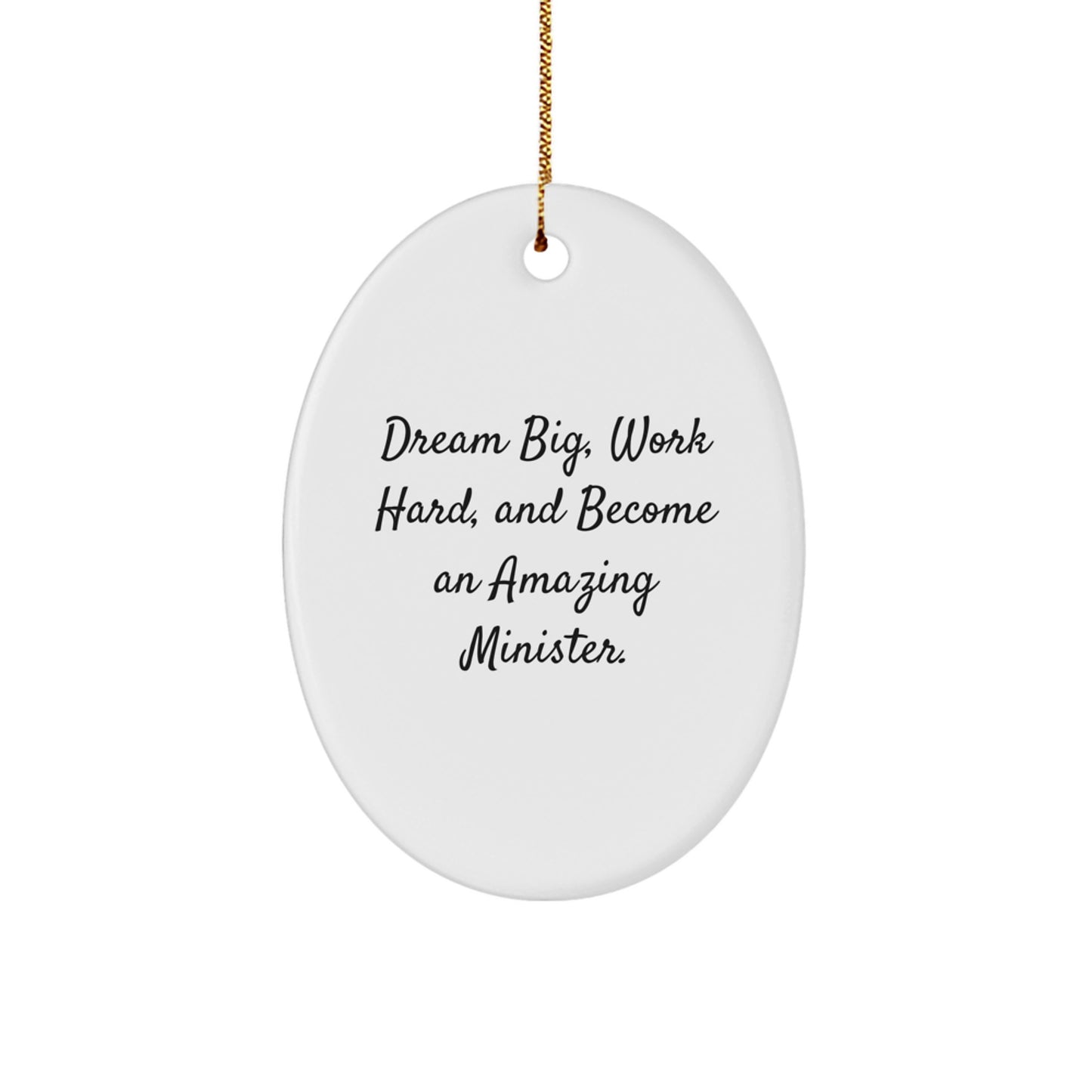 Funny Minister Oval Ornament Gifts from Friends to Family for Christmas Unique Decorations - Image 1