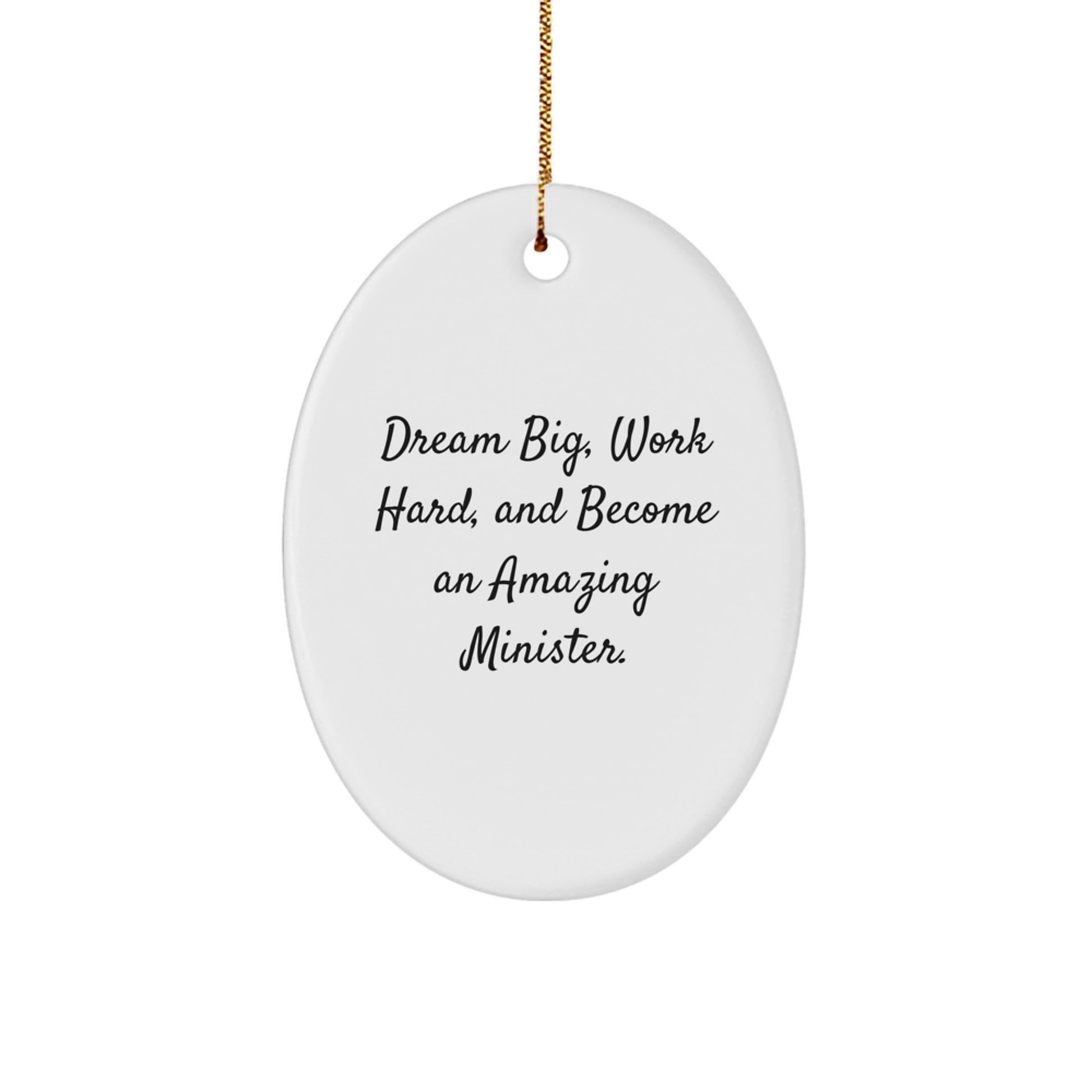 Funny Minister Oval Ornament Gifts from Friends to Family for Christmas Unique Decorations - Image 1