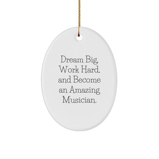 Inspiring Musician Gifts from Family - Oval Ornament for Musician Friends During Christmas - Image 1