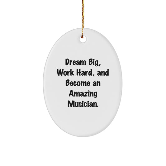 Funny Musician Oval Ornament Gifts from Friends for Christmas Decor - Image 1