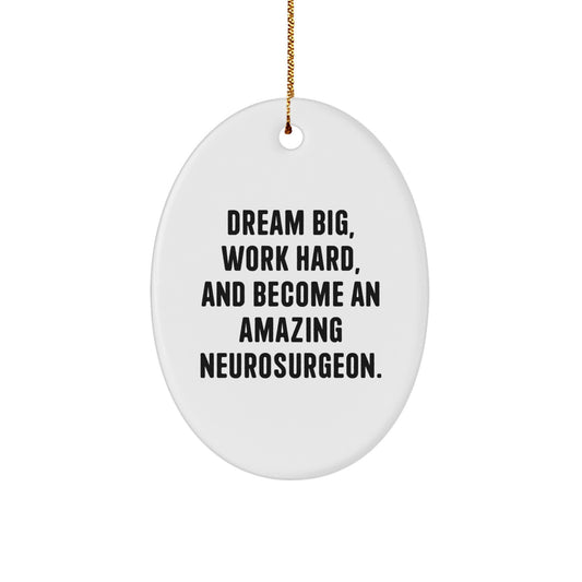 Neurosurgeon Oval Ornament Gifts for Men Women Friends Family from Loved Ones Christmas Unique Decorations - Image 1