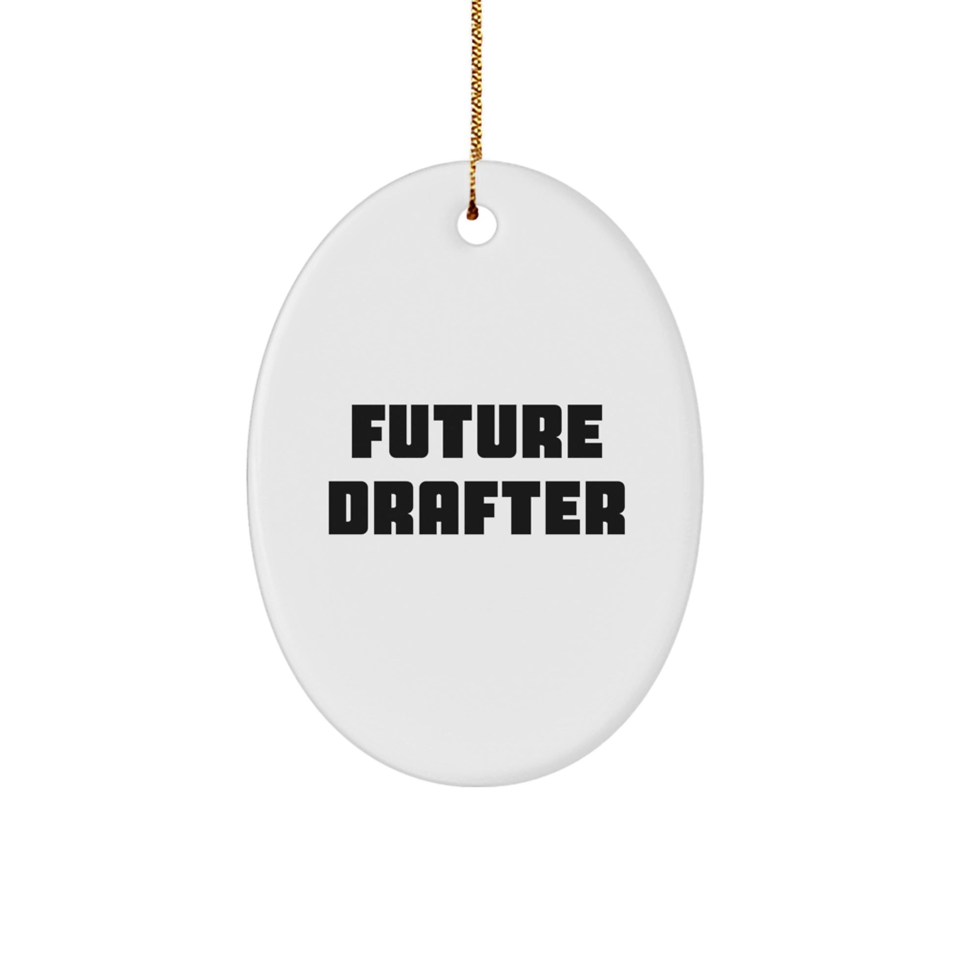 Funny Future Drafter Oval Ornament Gifts from Men to Friends, Inspirational Drafter Decorations for Christmas Unique Gifts - Image 1