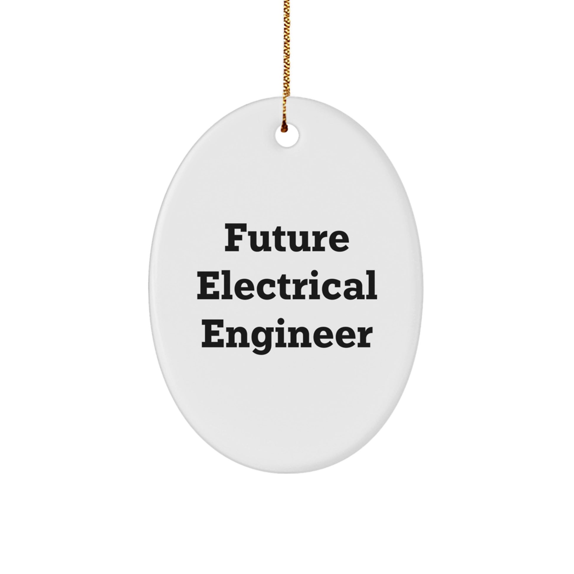 Funny Future Electrical Engineer Oval Ornament Gifts from Friends for Christmas Unique - Image 1