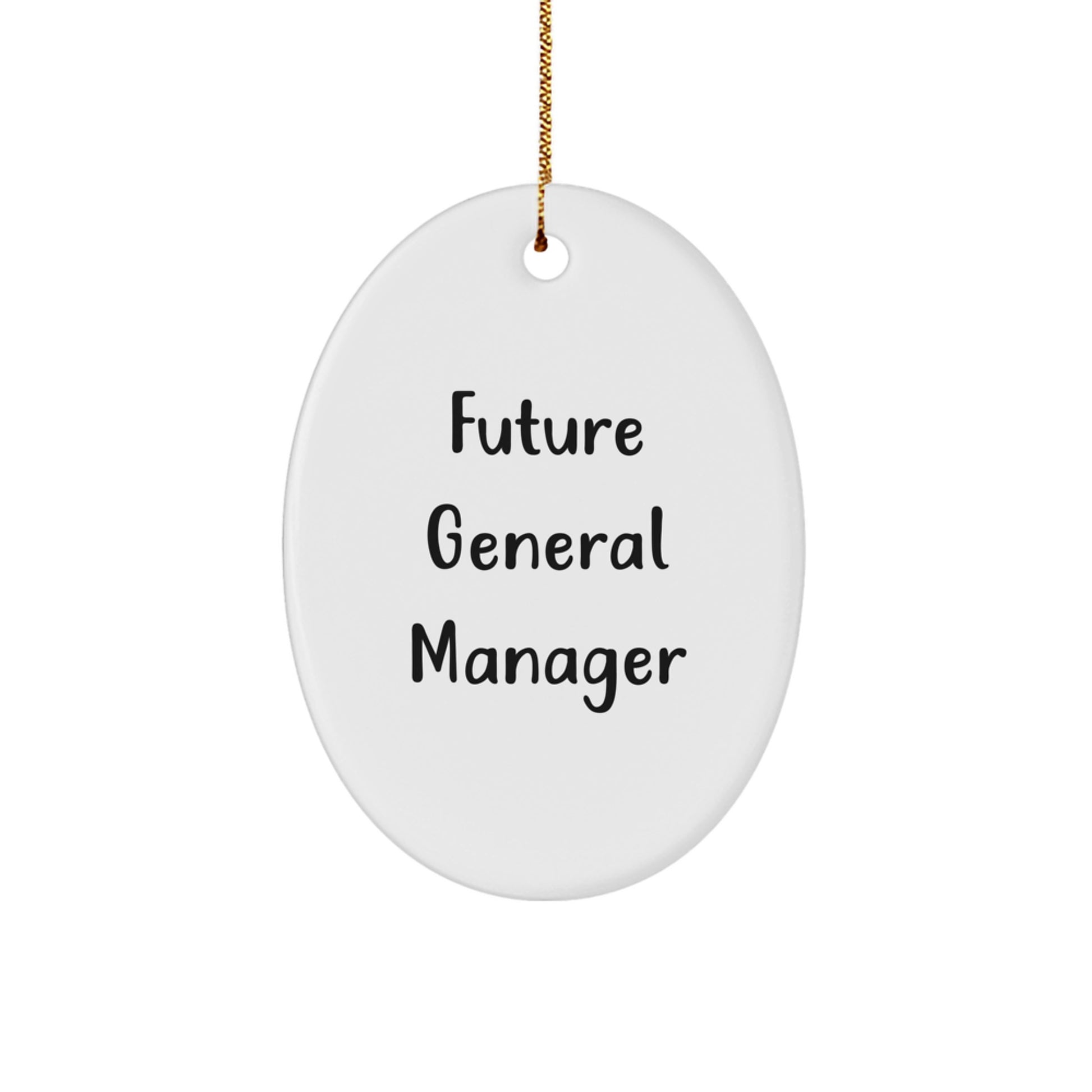 Funny General Manager Oval Ornament Gifts for Men from Friends and Family - Inspirational Quote - Christmas Season Unique Decor - Image 1