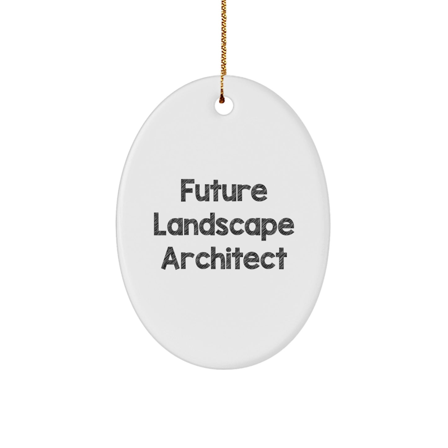 Funny Landscape Architect Oval Ornament Gifts from Friends for Future Landscape Architect Christmas Decorations - Image 1