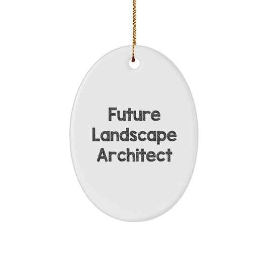 Funny Landscape Architect Oval Ornament Gifts from Friends for Future Landscape Architect Christmas Decorations - Image 1