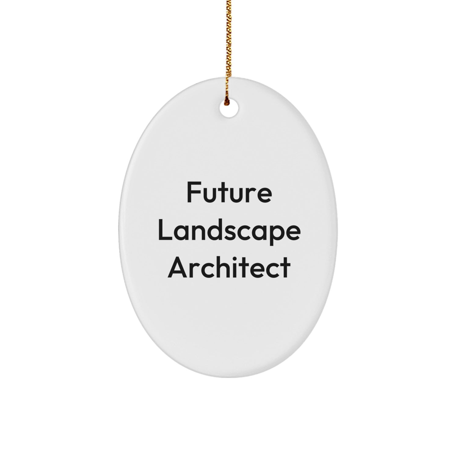 Funny Quote Landscape Architect Oval Ornament Gifts from Friends, Christmas Unique Gifts for Future Landscape Architect, Oval Decorative Ornament - Image 1
