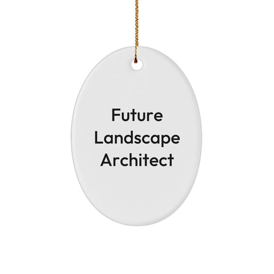 Funny Quote Landscape Architect Oval Ornament Gifts from Friends, Christmas Unique Gifts for Future Landscape Architect, Oval Decorative Ornament - Image 1