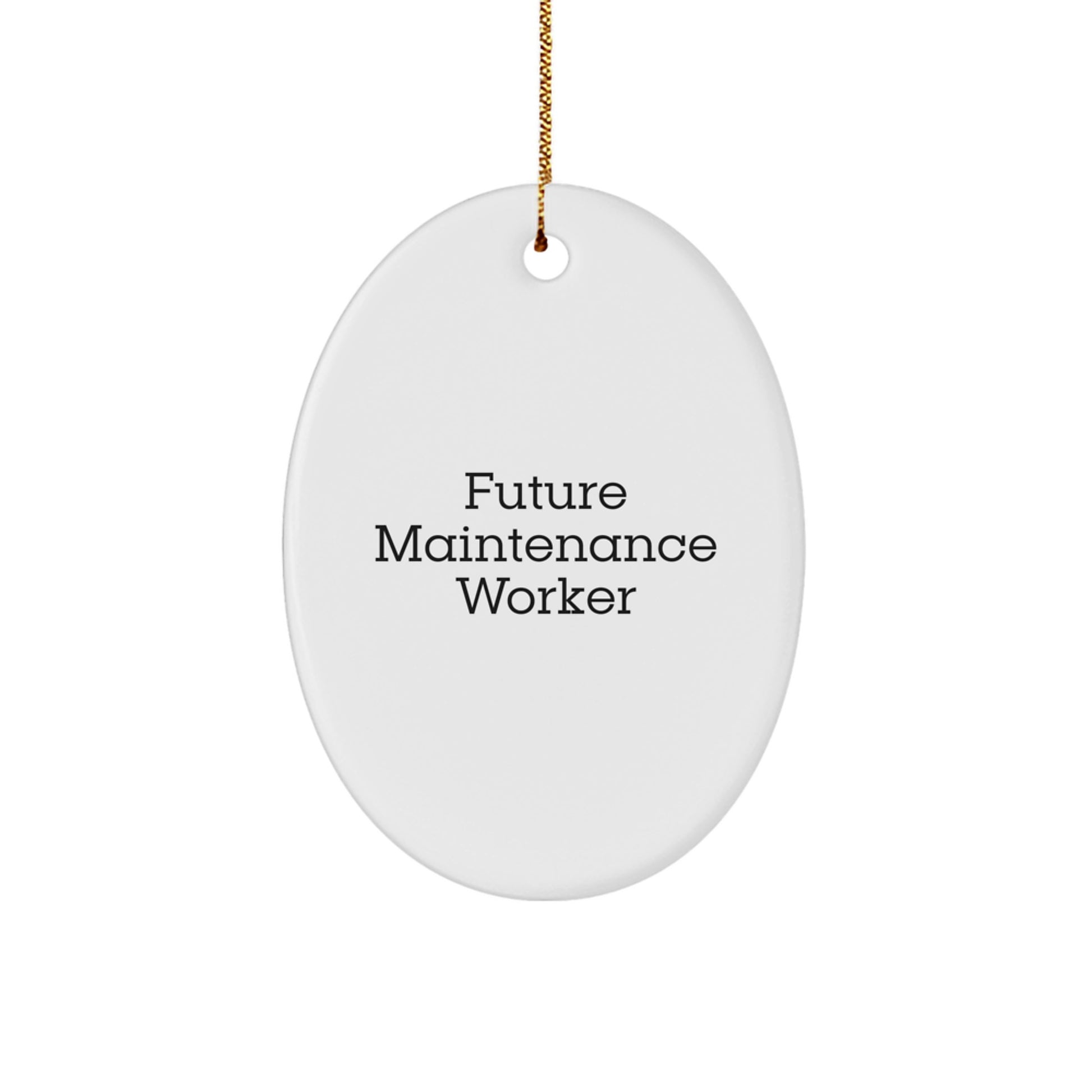 Funny Future Maintenance Worker Oval Ornament Gifts from Men to Maintenance Workers for Christmas Unique - Image 1