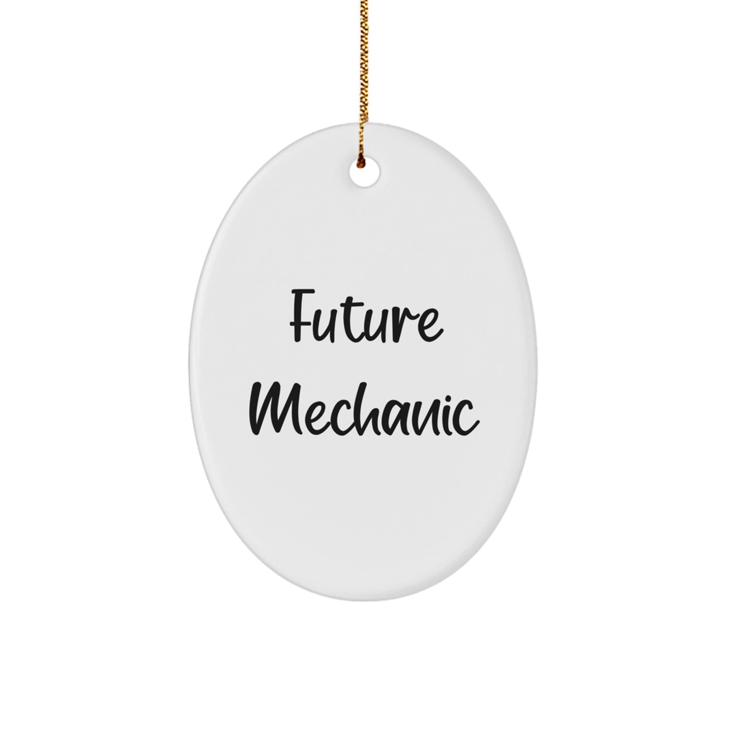 Funny Future Mechanic Christmas Oval Ornament Gifts from Family to Men - Image 1
