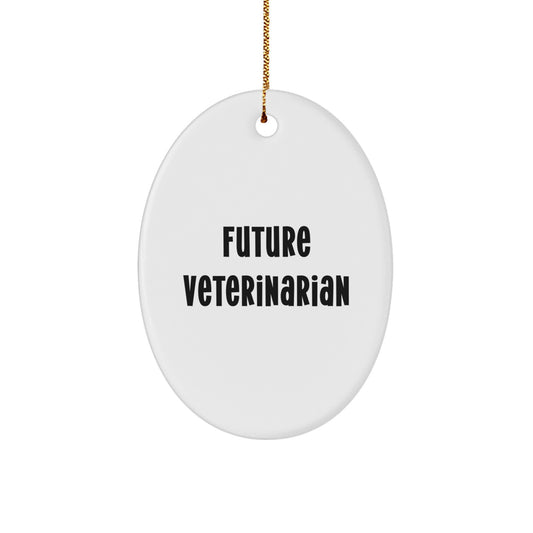 Funny Future Veterinarian Oval Ornament Gifts from Family for Christmas Unique Gifts - Image 1