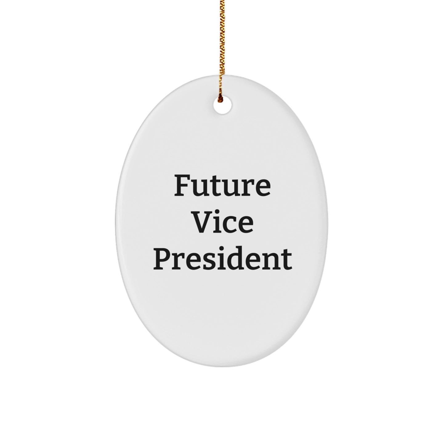 Funny Vice President Oval Ornament Gifts from Friends for Vice President, Future Vice President Christmas Unique Gifts, Oval Ornament Vice President - Image 1