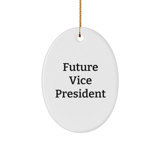 Funny Vice President Oval Ornament Gifts from Friends for Vice President, Future Vice President Christmas Unique Gifts, Oval Ornament Vice President - Image 1