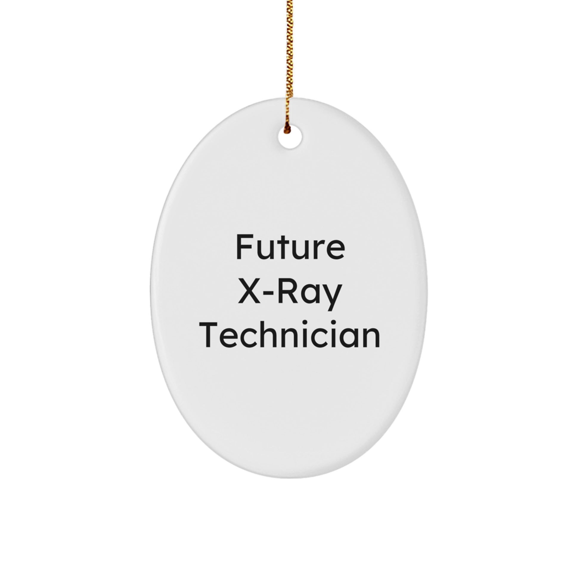 Funny X-Ray Technician Gifts from Friends, Christmas Unique Gifts for X-Ray Technician Men, Oval Ornament for Future X-ray Technician - Image 1