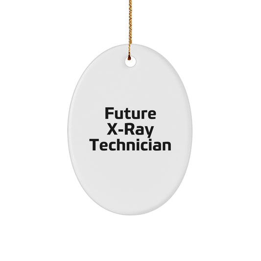 Funny X-Ray Technician Gifts from Friends for Future X-Ray Technician Oval Ornament - Christmas Unique - Image 1