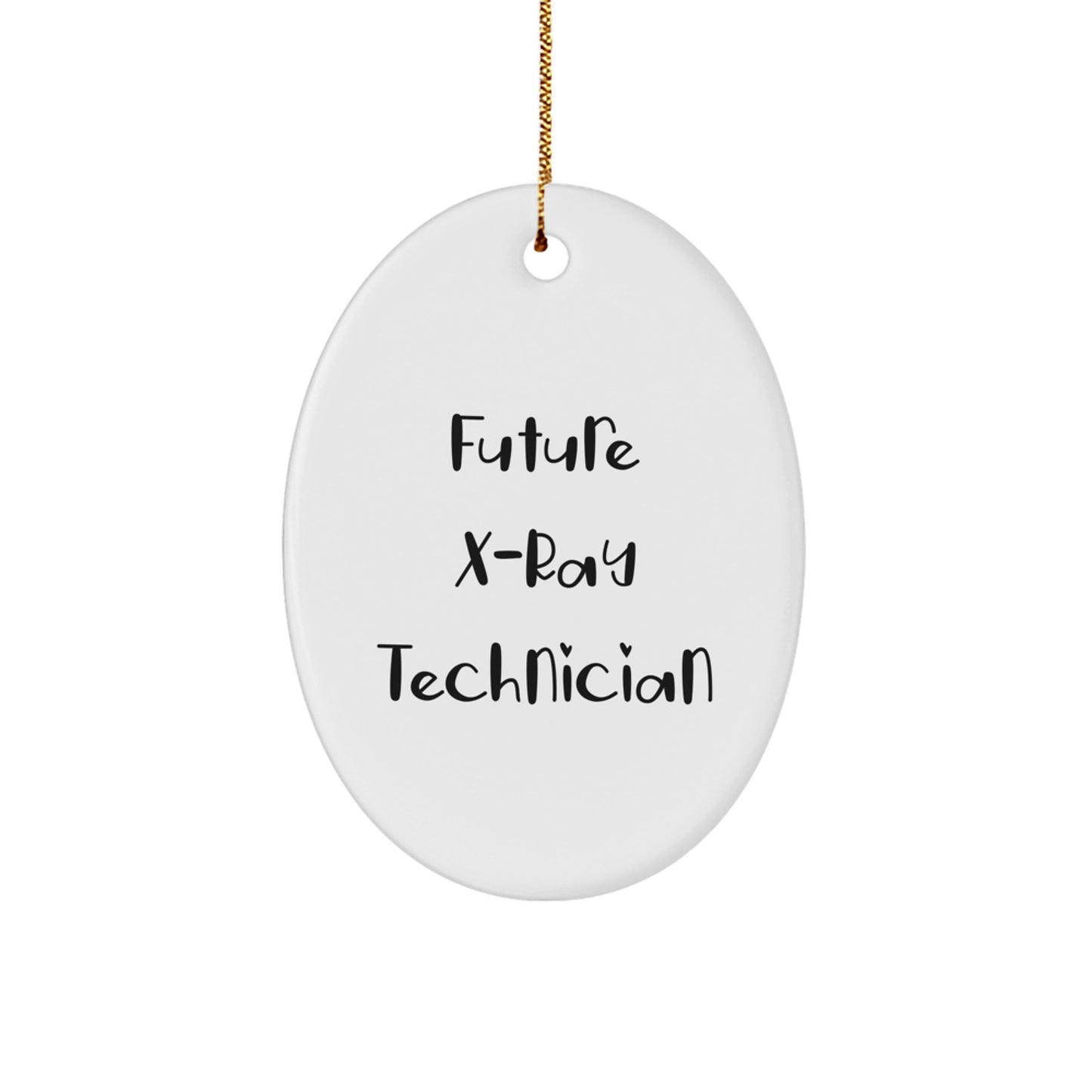 Funny X-Ray Technician Gifts from Friends, Oval Ornament for Future X-Ray Technician, Christmas Unique - Image 1