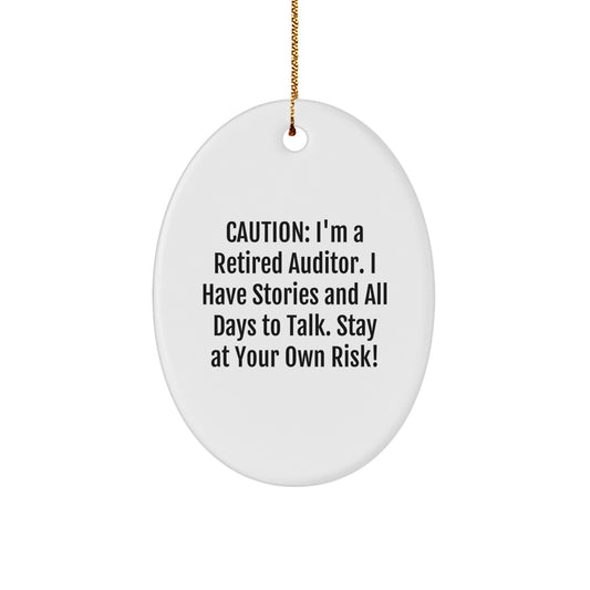 Fun Oval Auditor Ornament, Gifts from Family, Friends, Coworkers for Auditor Christmas Unique - Image 1