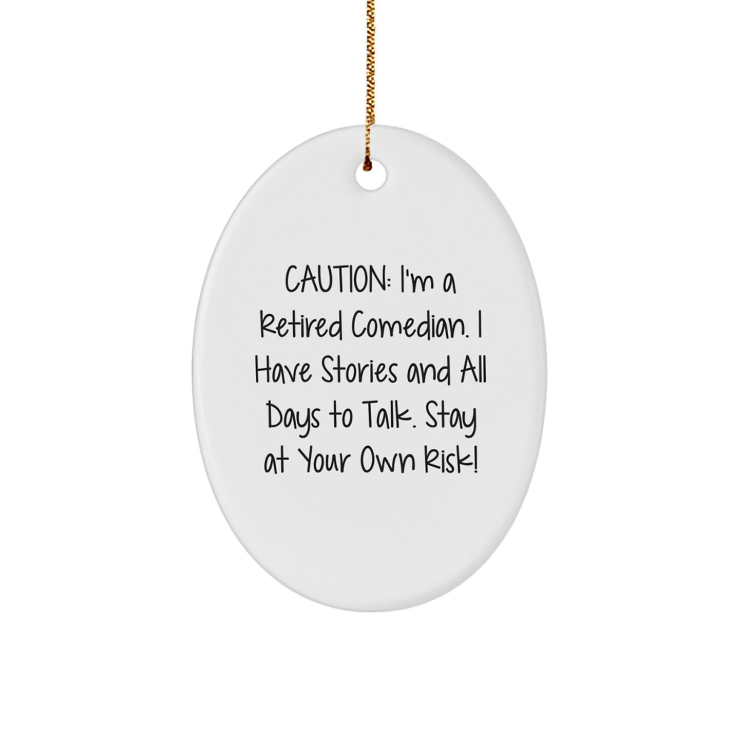 Funny Comedian Gifts for Comedian, Oval Ornament, Christmas Unique Gifts from Friends, Men, Women - Image 1