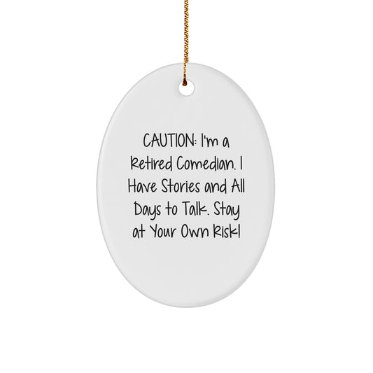 Funny Comedian Gifts for Comedian, Oval Ornament, Christmas Unique Gifts from Friends, Men, Women - Image 1