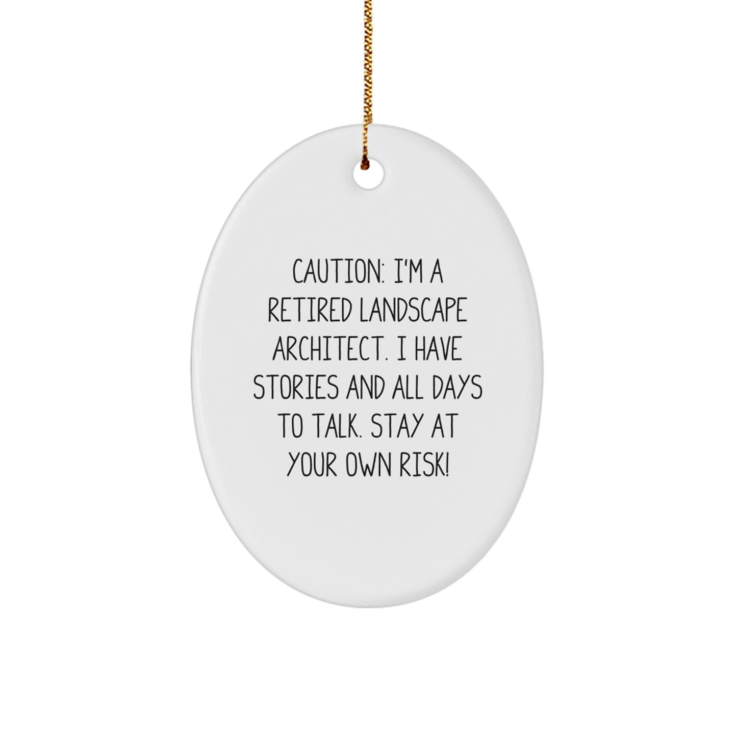 Funny Landscape Architect Oval Ornament Gifts from Men to Friends, Unique Christmas Unique Gifts for Landscape Architect, Oval Ornament for Christmas - Image 1