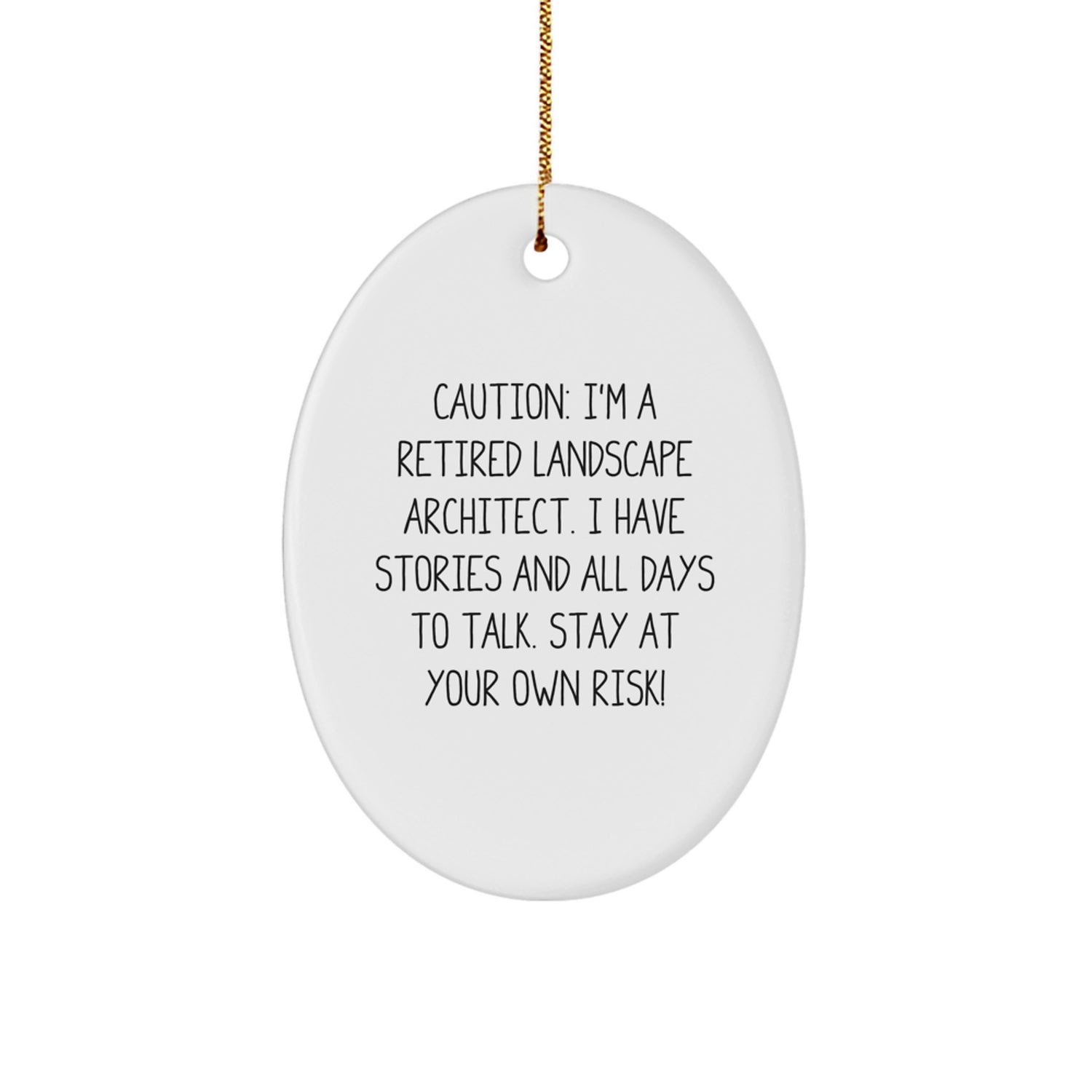 Funny Landscape Architect Oval Ornament Gifts from Men to Friends, Unique Christmas Unique Gifts for Landscape Architect, Oval Ornament for Christmas - Image 1