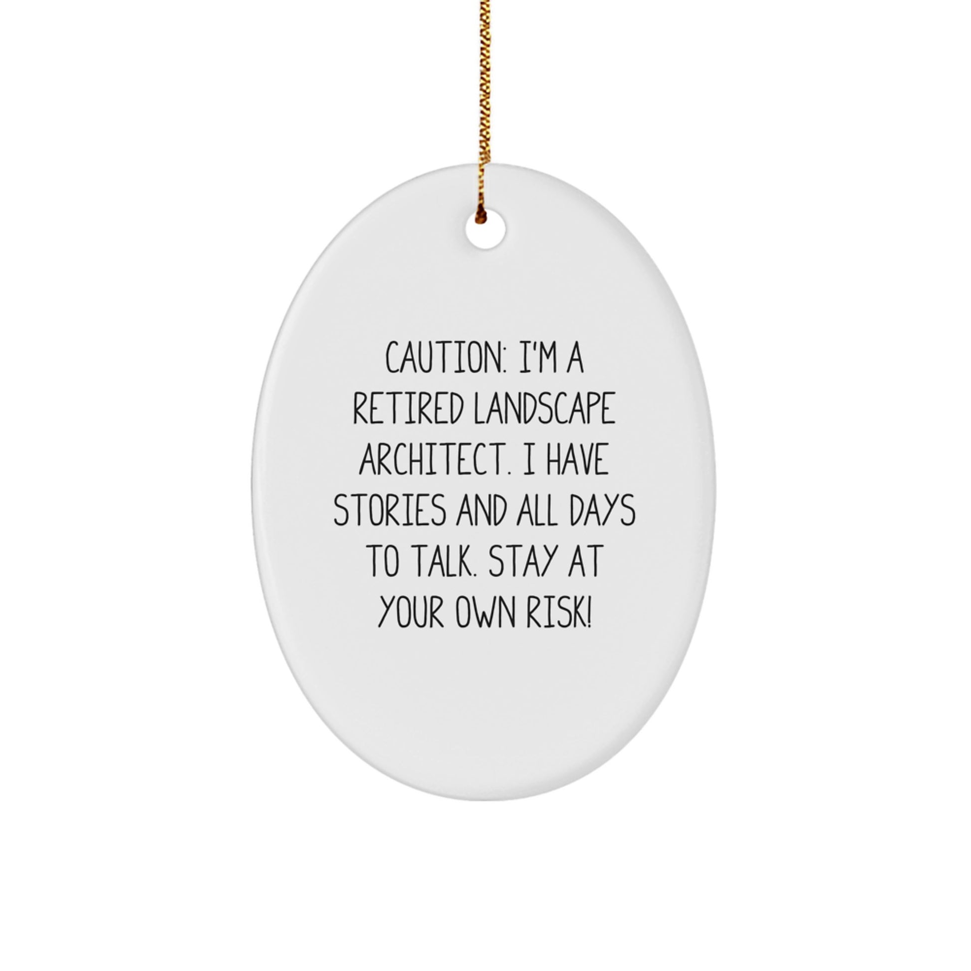 Funny Landscape Architect Oval Ornament Gifts from Men to Friends, Unique Christmas Unique Gifts for Landscape Architect, Oval Ornament for Christmas - Image 1