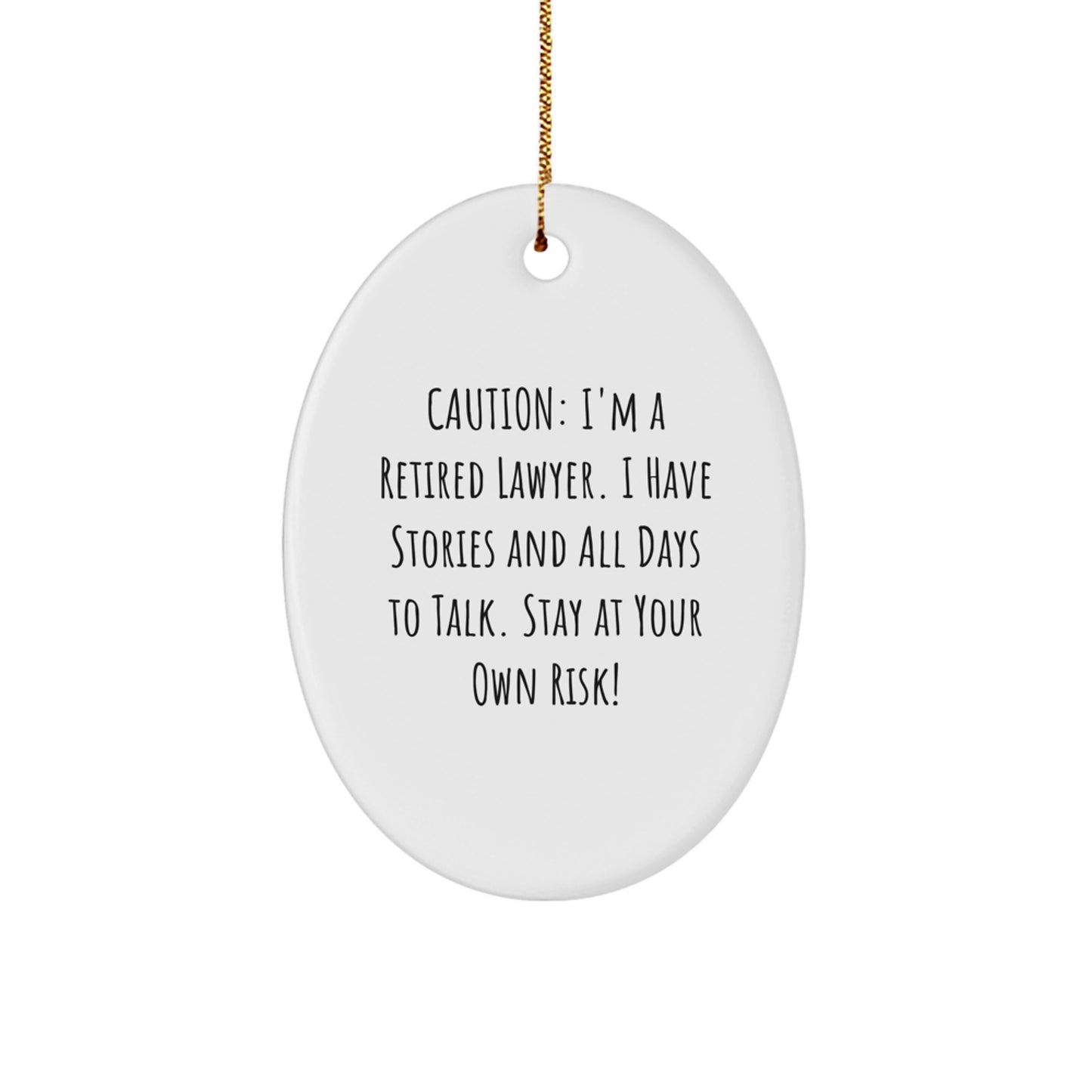 Funny Lawyer Gift for Men, Oval Ornament Christmas Unique Gifts from Friends, Lawyer Story Teller - Image 1