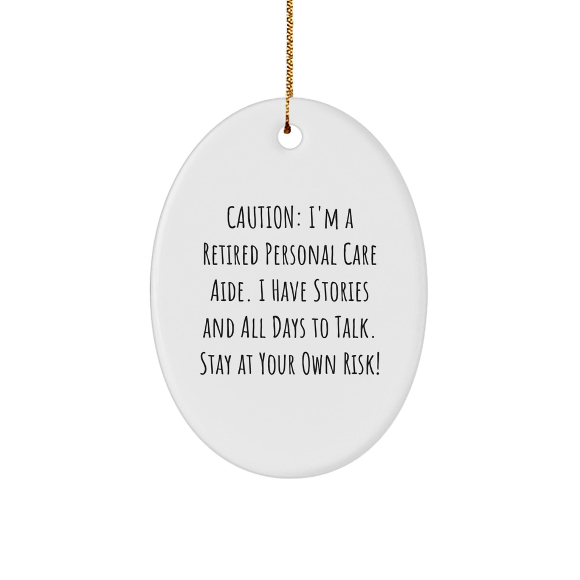 Funny Personal Care Aide Oval Ornament Gifts From Family, Perfect for Christmas Unique Gifts for Personal Care Aide Friends, Coworkers, and Family - Image 1