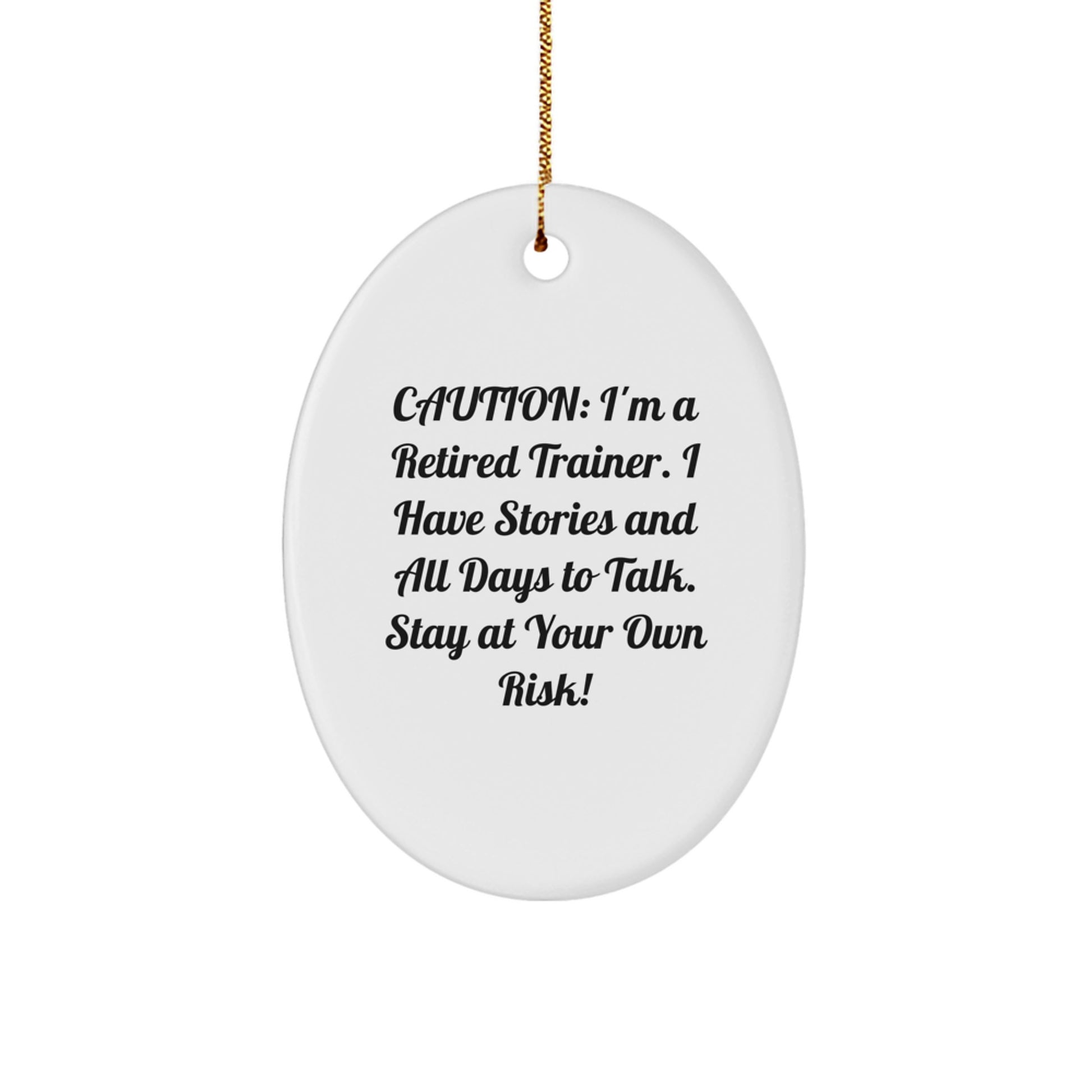 Funny Trainer Oval Ornament Gifts from Family for Christmas - Image 1