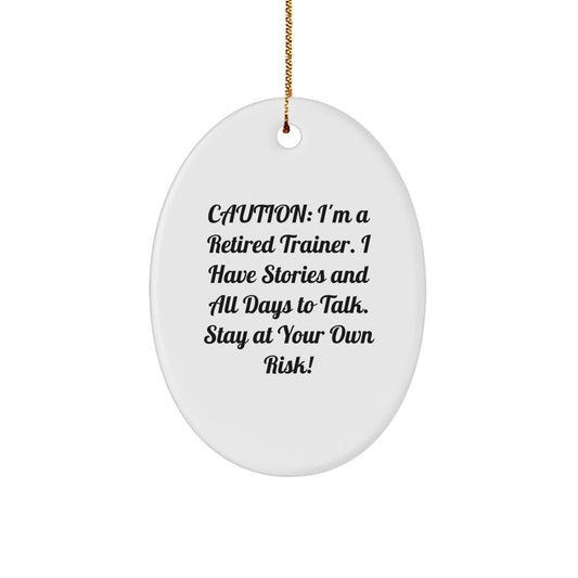 Funny Trainer Oval Ornament Gifts from Family for Christmas - Image 1
