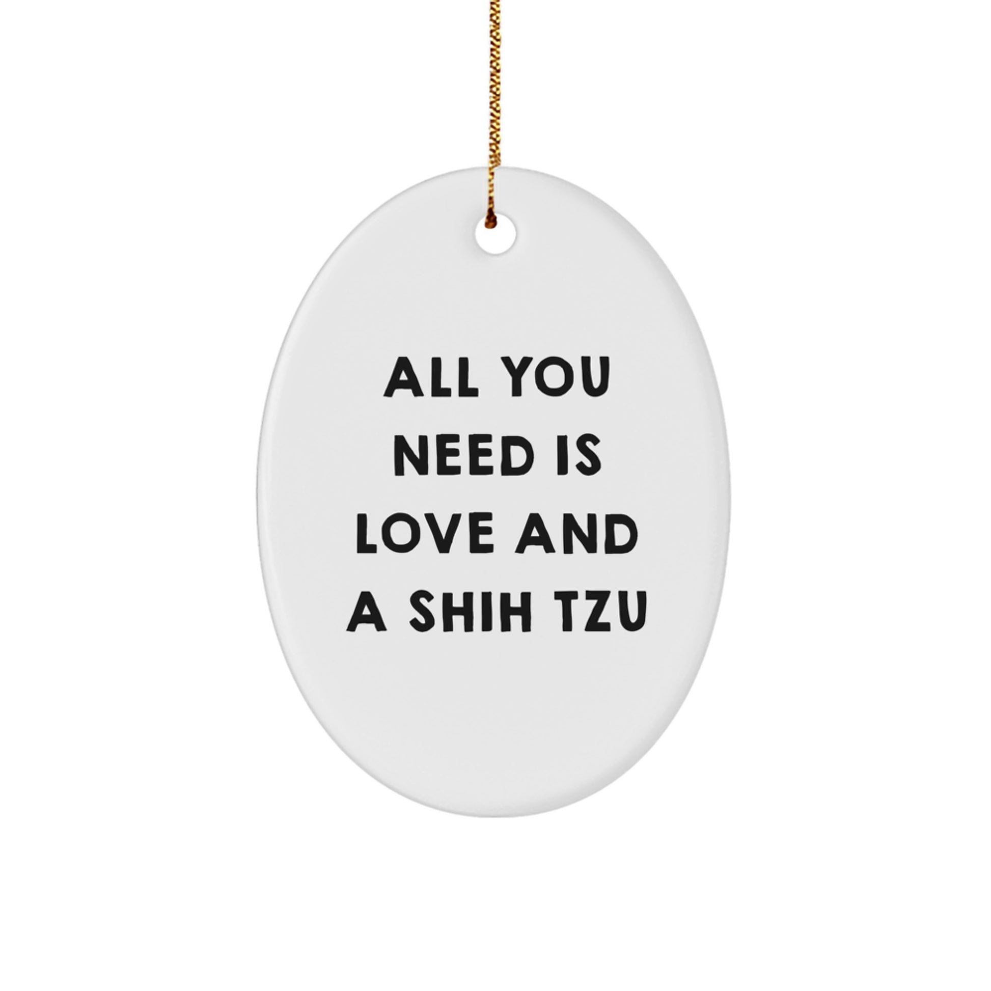 Shih Tzu Dog Oval Ornament Gifts from Family for Christmas Unique Shih Tzu Dog Lover - Image 1