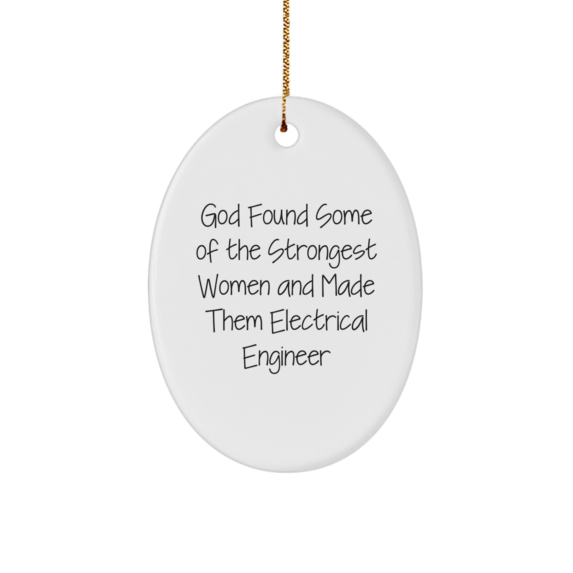 Funny Electrical Engineer Oval Ornament Gifts from Men to Women Friends Family Coworkers - Image 1