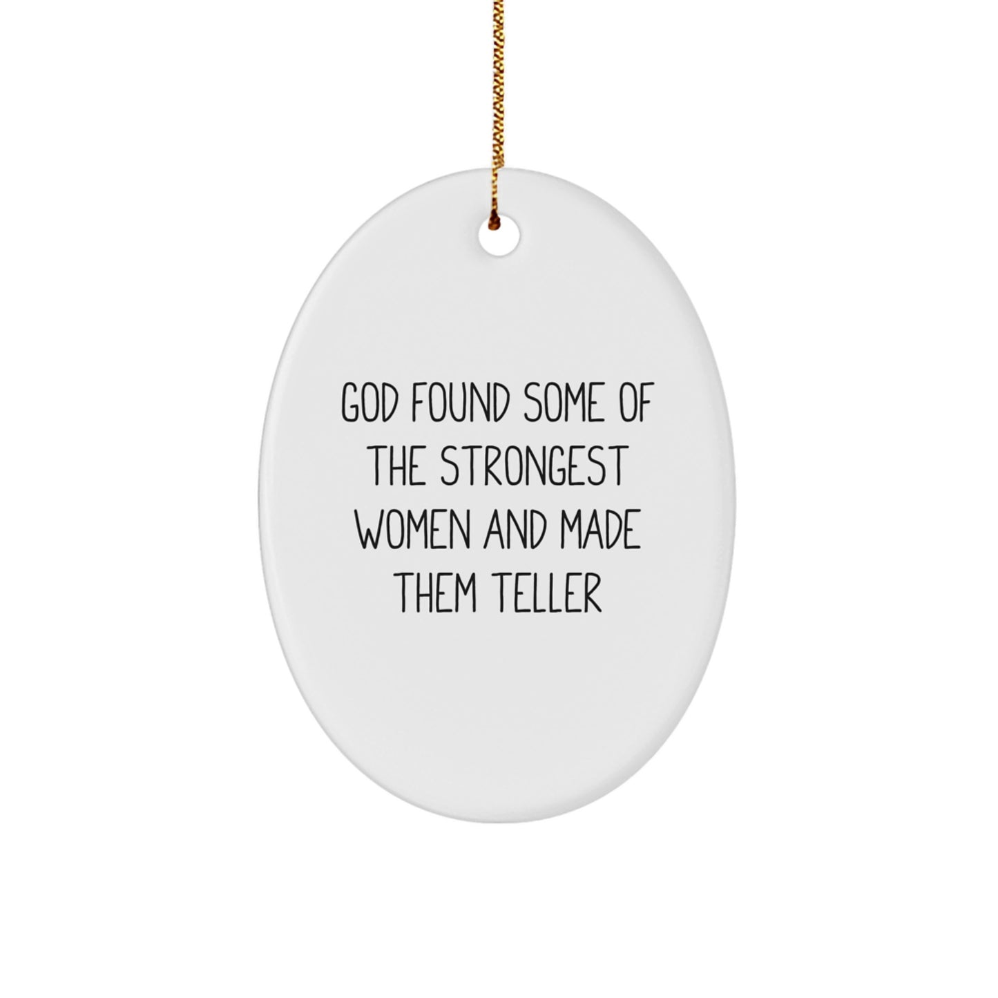 Funny Teller Quote Oval Ornament Gifts from Friends, Family, Men, Women - Great Christmas Unique Decorations for Teller Enthusiasts - Image 1