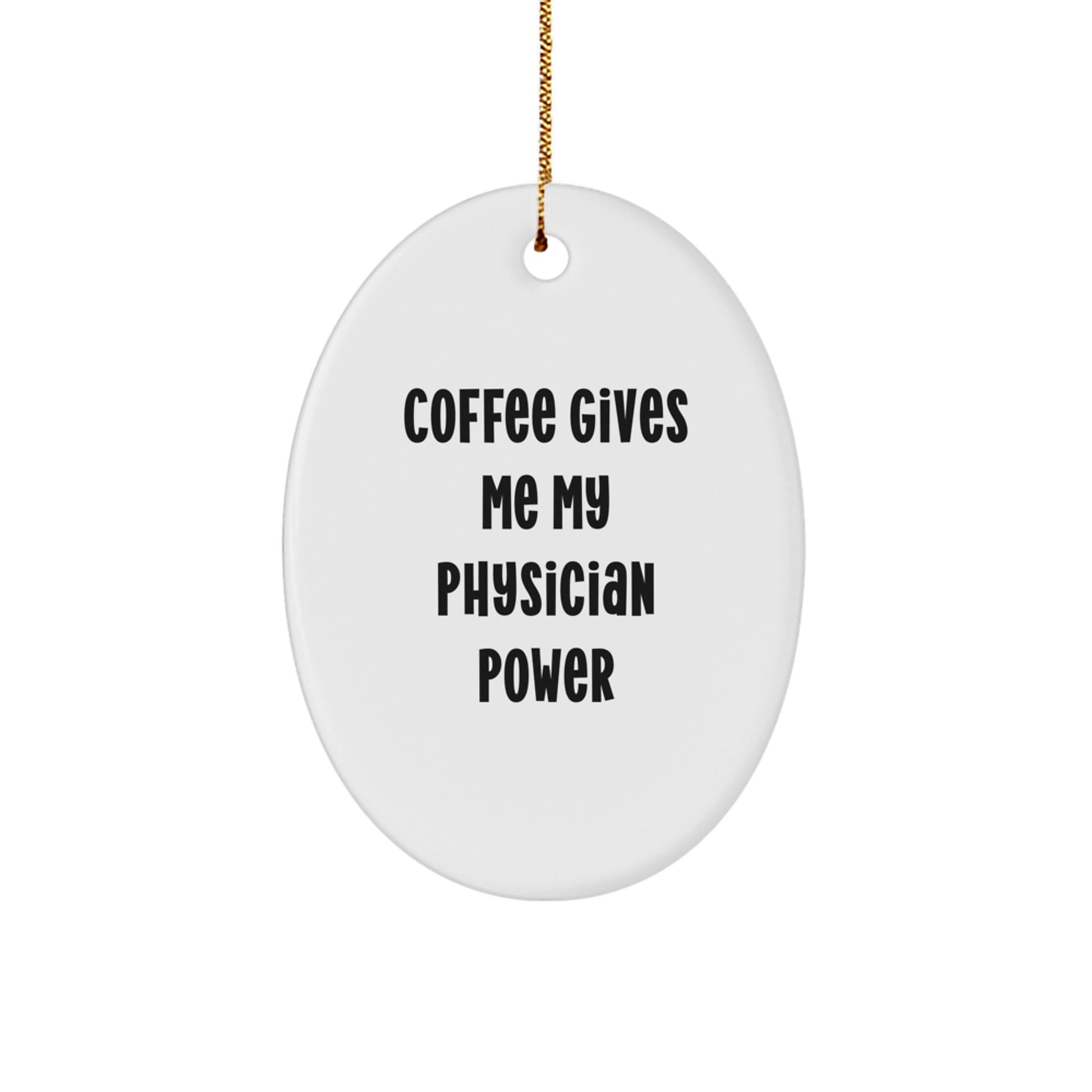 Funny Physician Christmas Oval Ornament Gifts from Family to Doctor Friends - Image 1