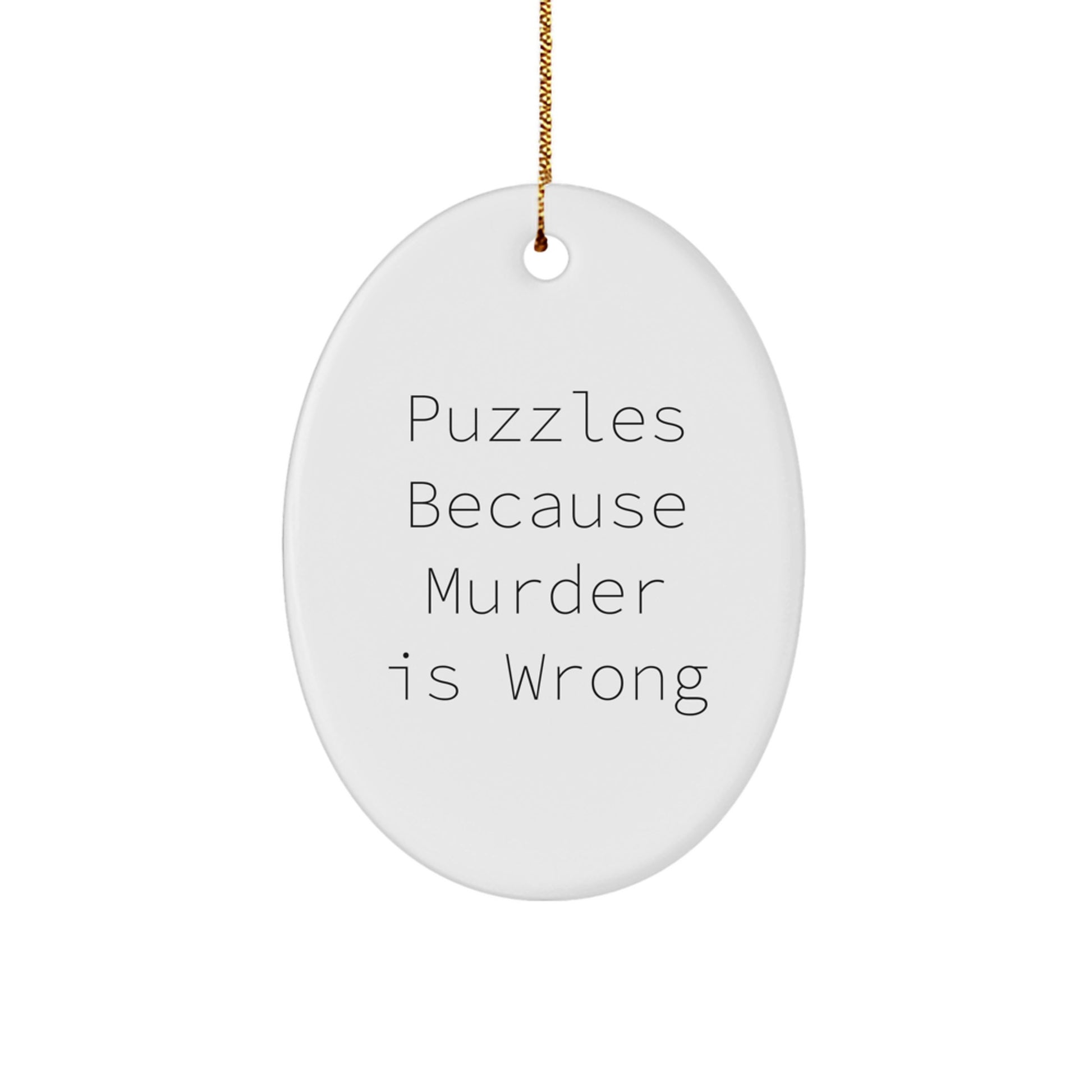 Funny Puzzles Oval Ornament Gifts from Men to Friends for Christmas Unique - Image 1